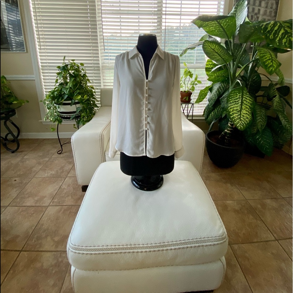 Cream/ivory button down blouse